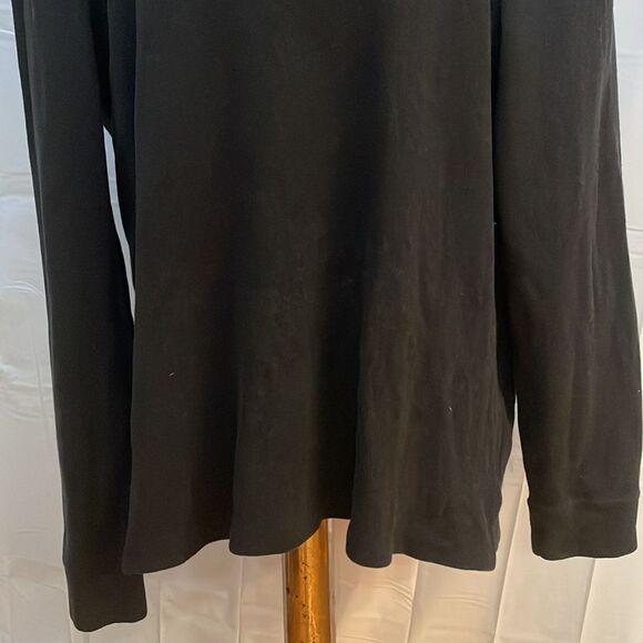 Large Ralph Lauren Blue Label black long sleeve 1/4 zip pullover sweater - Picture 7 of 16